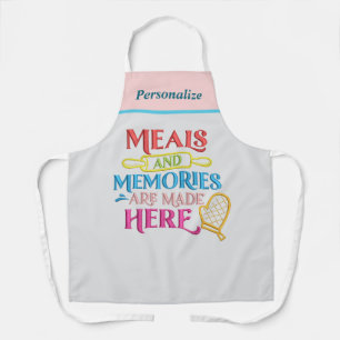 Meals Memories Kitchen Cooking Quote Women's Apron