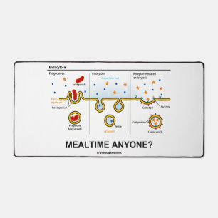 Mealtime Anyone? Endocytosis Eating Biology Humour Desk Mat