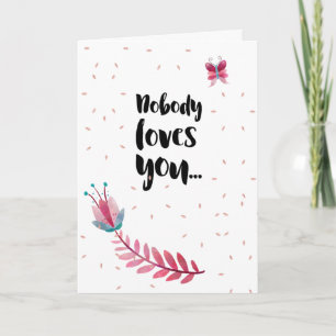 Mean anti Valentine's day card