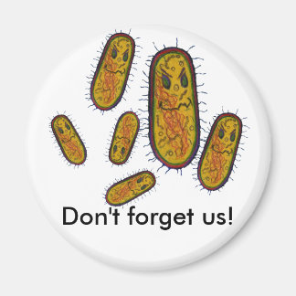 Mean Bacteria Cartoon Character Magnet