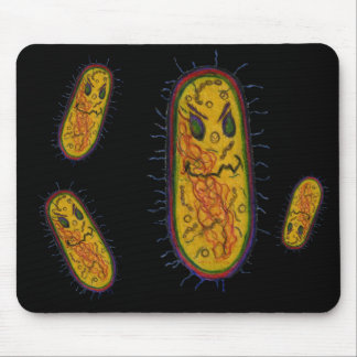 Mean Bacteria Cartoon Character Mouse Mat