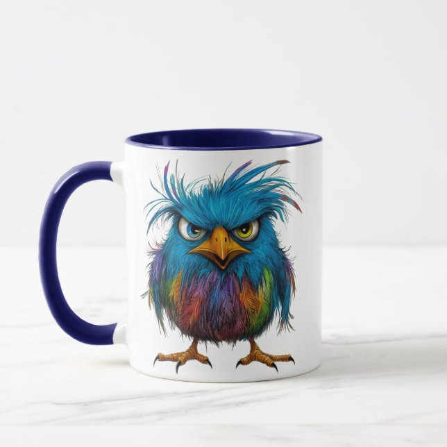 mean  bird face mug (Left)