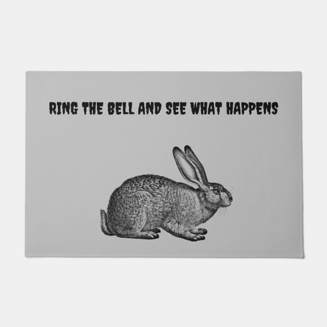 Mean Bunny Doormat (Front)