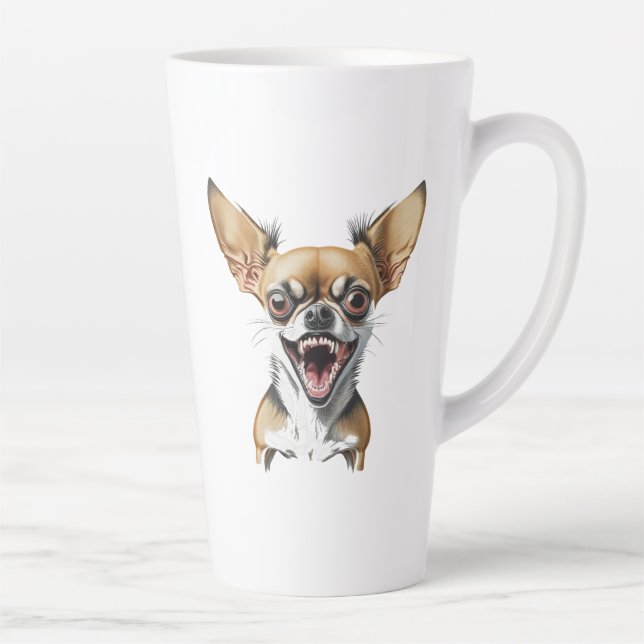 Mean Chihuahua | Funny Dogs Latte Mug (Right)