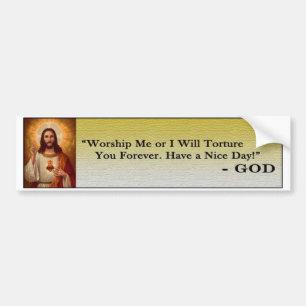 Mean God Quote Bumper Sticker