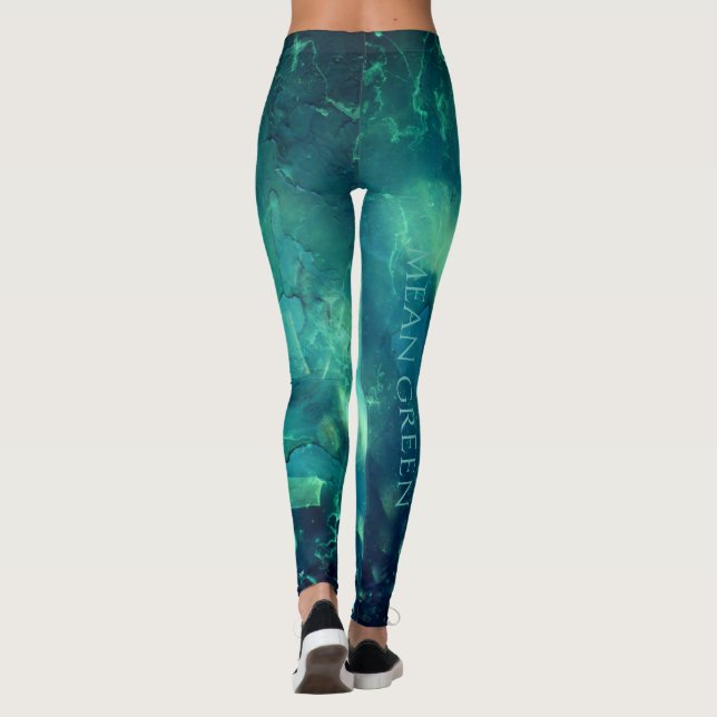 Mean Green All-Over-Print Leggings (Back)