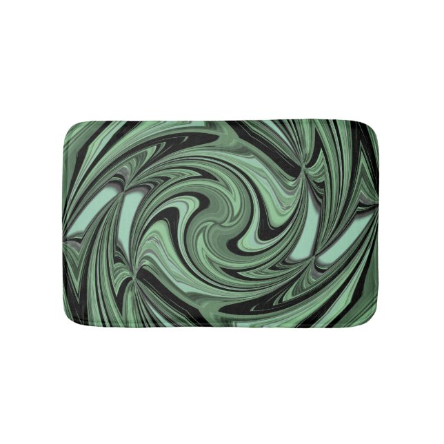 Mean Green Pattern Bath Mat (Front)