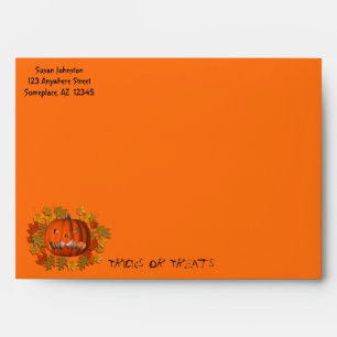 Mean Jack O Lantern Halloween Envelope