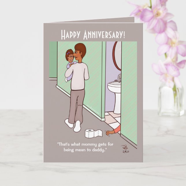 Mean Mummy Folded Greeting Card (Orchid)