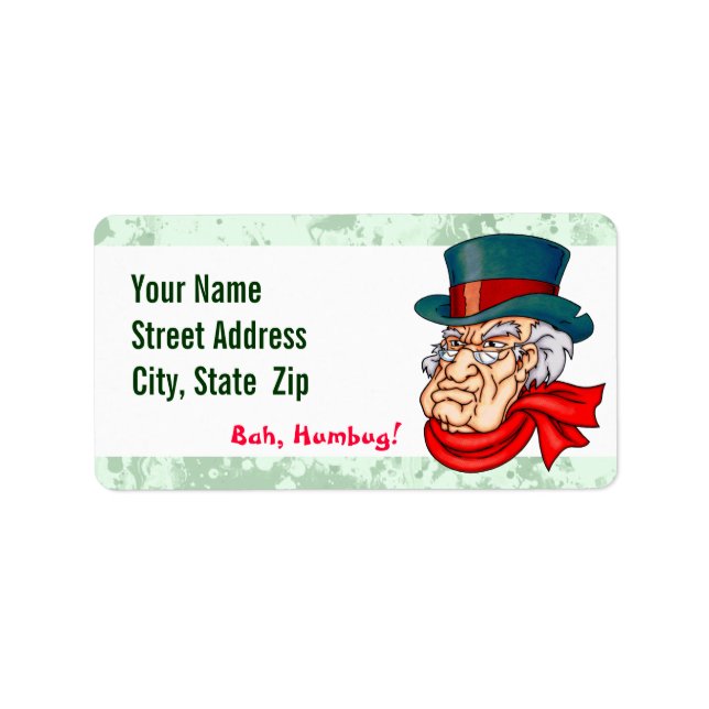 Mean Old Scrooge Label (Front)