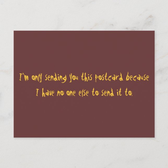 MEAN POSTCARD (Front)