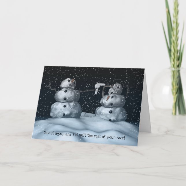 Mean Snowman Card (Front)