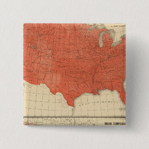 Mean temperature 15 cm square badge