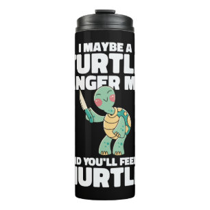 Mean Turtle Reptile Nature Turtle Lover Aquatic Thermal Tumbler