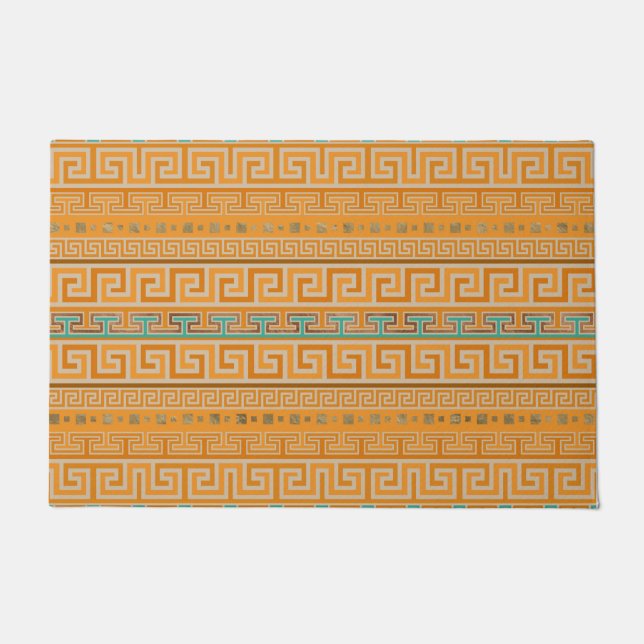 Meander Pattern - Greek Key Ornament #5 Doormat (Front)
