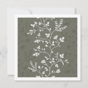 Meandering Florals Minimalist Olive Botanical Card