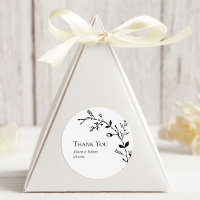 Meandering Vine Wedding Favour Black and White