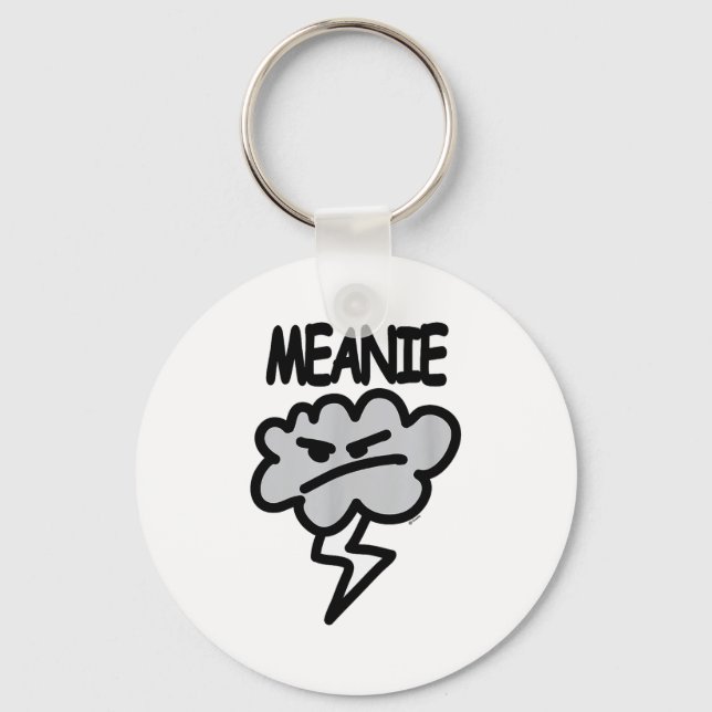 Meanie Cloud Lightning Funny  Key Ring (Front)