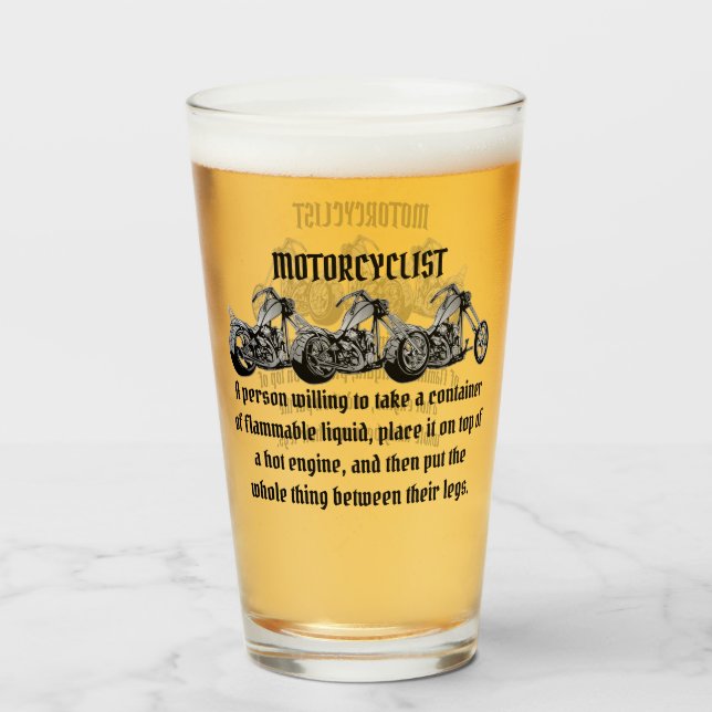 Meaning Of A Motorcyclist Glass (Front Filled)