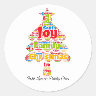 Meaning of Christmas, Xmas Tree Festive Sticker