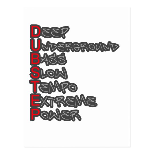 meaning of DUBSTEP Postcard