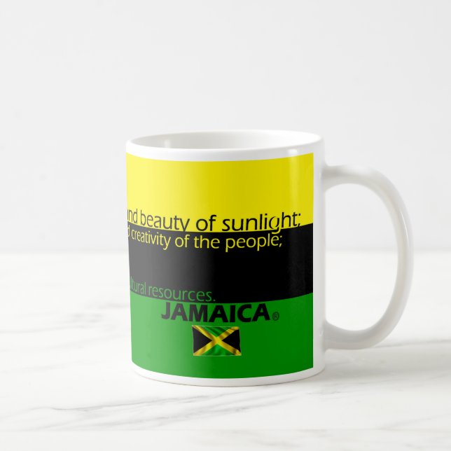 Meaning of Jamaica's Flag Colours Coffee Mug (Right)