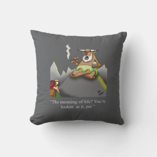 Meaning Of Life Cigar Humour Pillow Gift