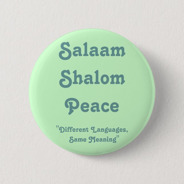 Meaning of Peace Button (Front)