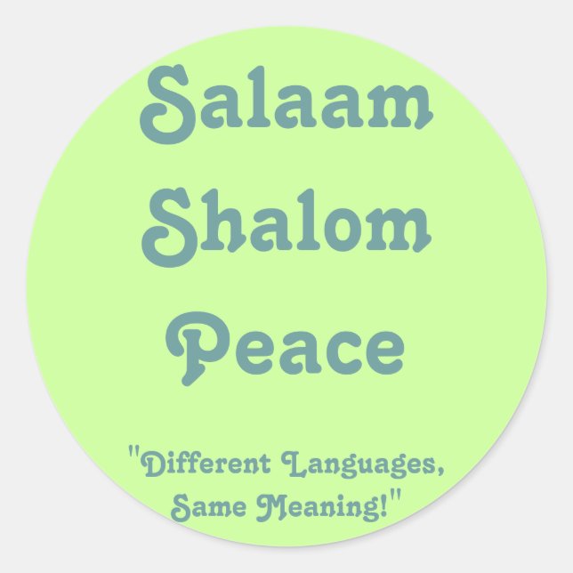 Meaning of Peace Sticker (Front)