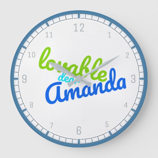 Meaning of the Name Amanda | Wall Clock (Front)