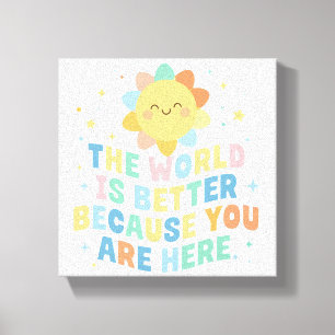 Meaningful Affirmation for Kids Nursery Room Canvas Print