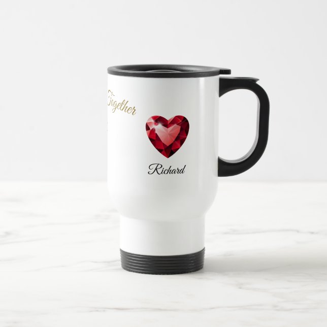 Meaningful Gift for her – Elegant Love Travel Mug (Right)