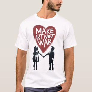 Meaningful Heart "MAKE ART NOT WAR" with Boy and G T-Shirt