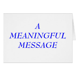 MEANINGFUL MESSAGE:  INCARCERATION 1