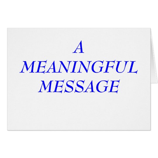 MEANINGFUL MESSAGE: INCARCERATION 8A CARD