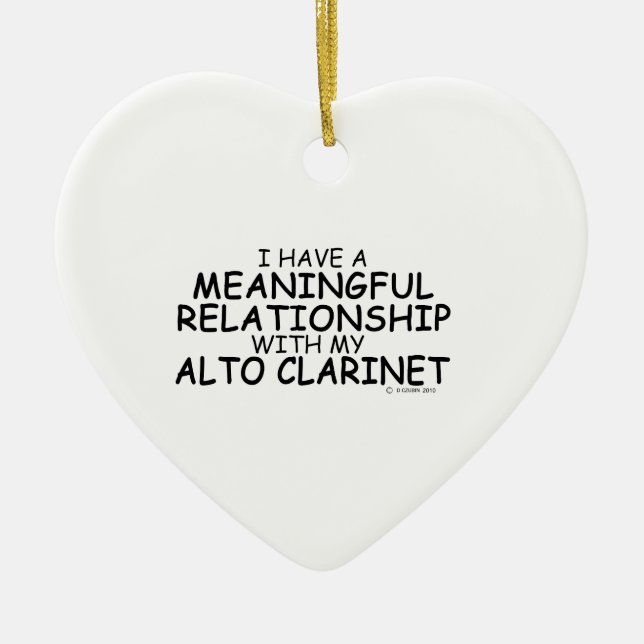 Meaningful Relationship Alto Clarinet Ceramic Tree Decoration (Front)