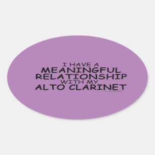 Meaningful Relationship Alto Clarinet Oval Sticker