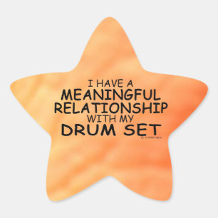 Meaningful Relationship Drum Set Star Sticker