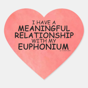 Meaningful Relationship Euphonium Heart Sticker