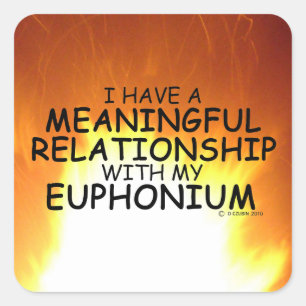 Meaningful Relationship Euphonium Square Sticker
