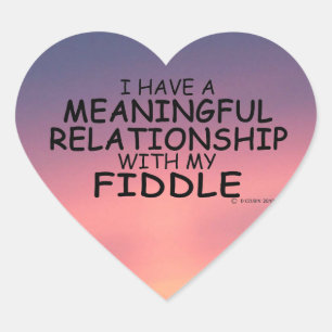 Meaningful Relationship Fiddle Heart Sticker