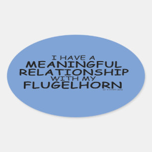 Meaningful Relationship Flugelhorn Oval Sticker