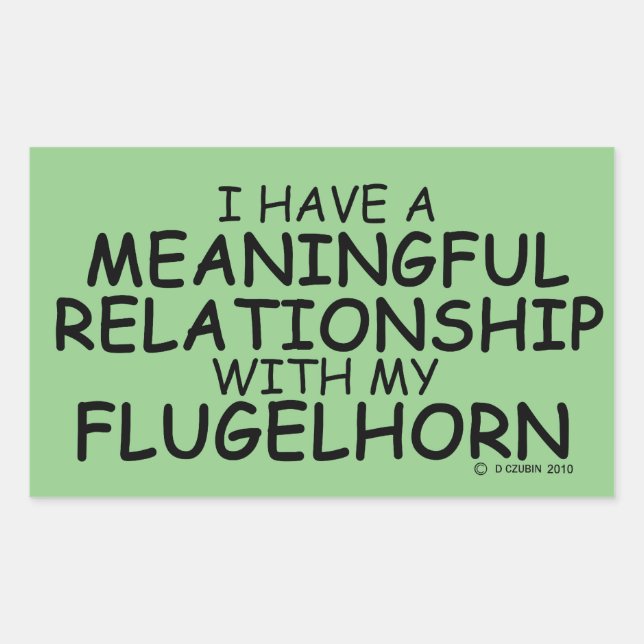 Meaningful Relationship Flugelhorn Rectangular Sti Rectangular Sticker (Front)
