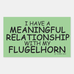 Meaningful Relationship Flugelhorn Rectangular Sti Sticker