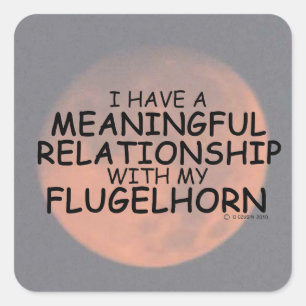 Meaningful Relationship Flugelhorn Square Sticker