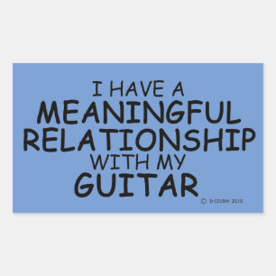 Meaningful Relationship Guitar Rectangular Sticker