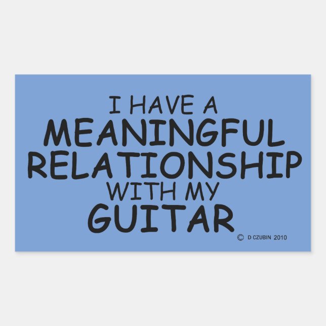 Meaningful Relationship Guitar Rectangular Sticker (Front)