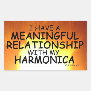 Meaningful Relationship Harmonica Rectangular Stic Sticker