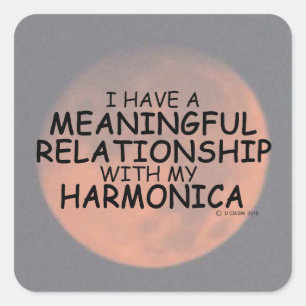 Meaningful Relationship Harmonica Square Sticker