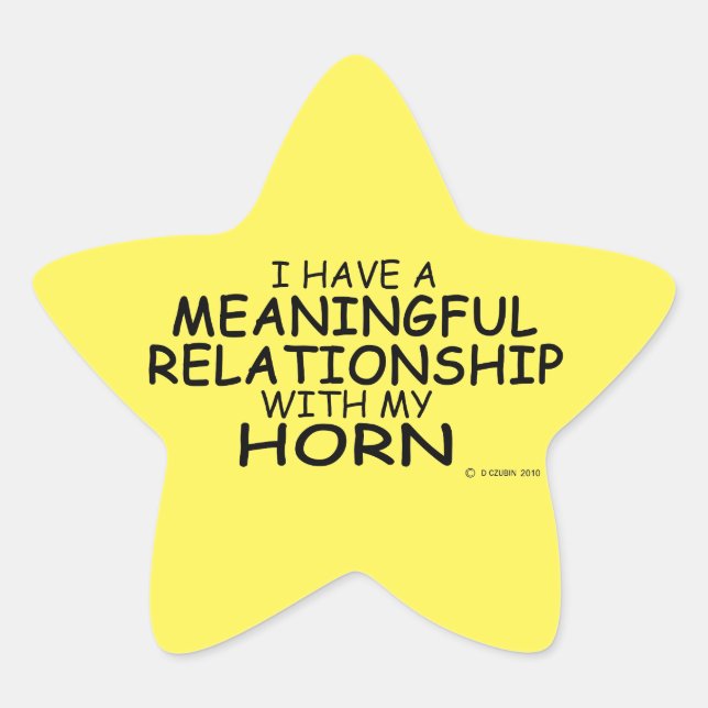 Meaningful Relationship Horn Star Sticker (Front)